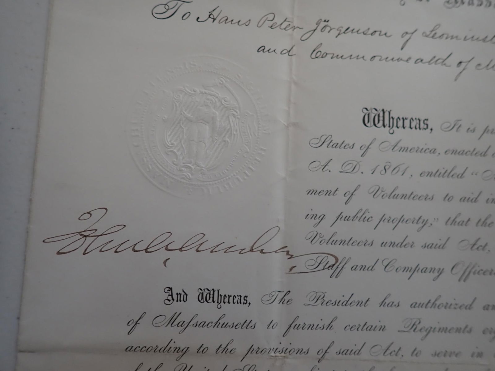 2nd Lieutenant Hans Peter Jorgensen Appointment - 5