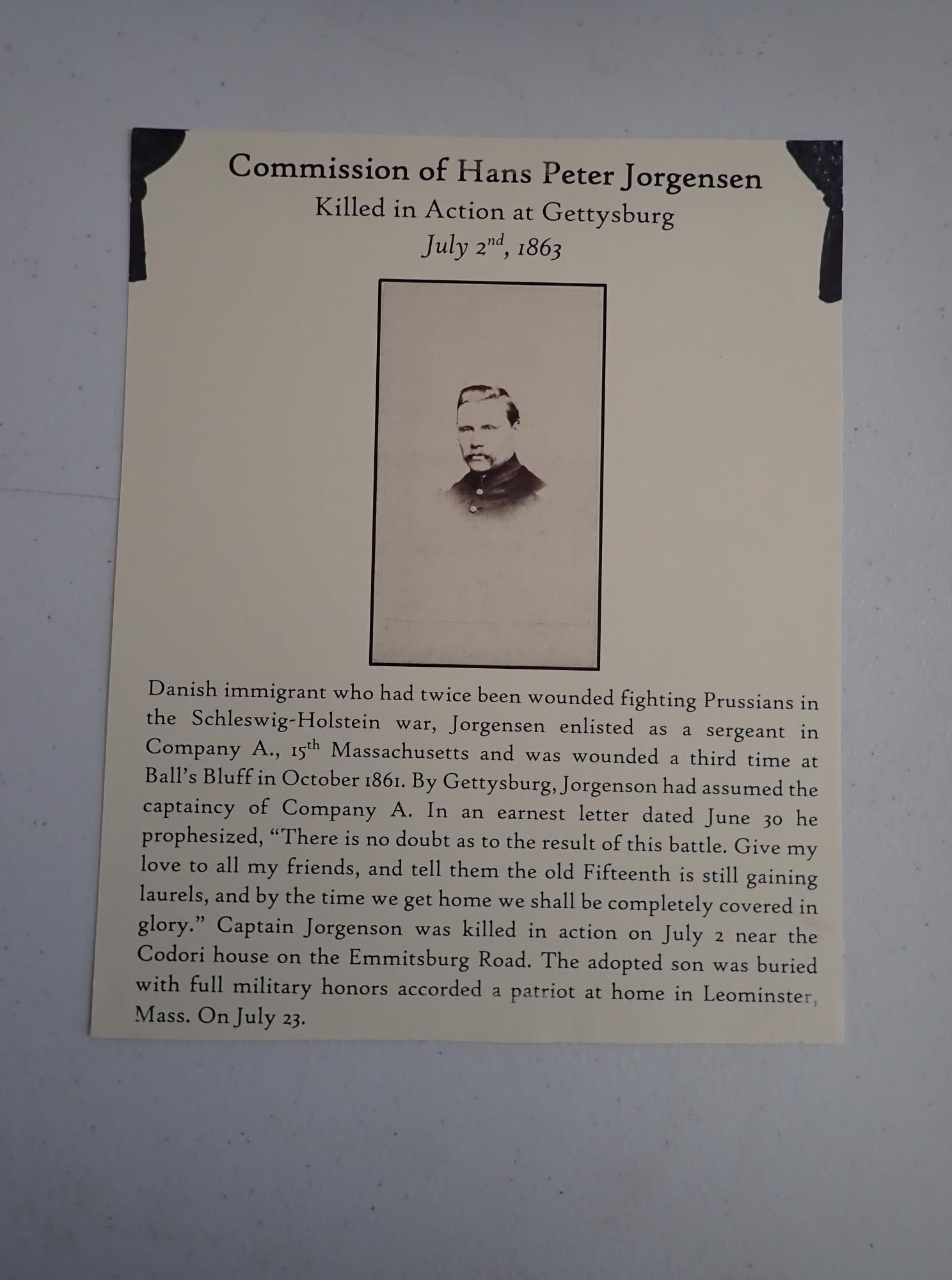 2nd Lieutenant Hans Peter Jorgensen Appointment - 8