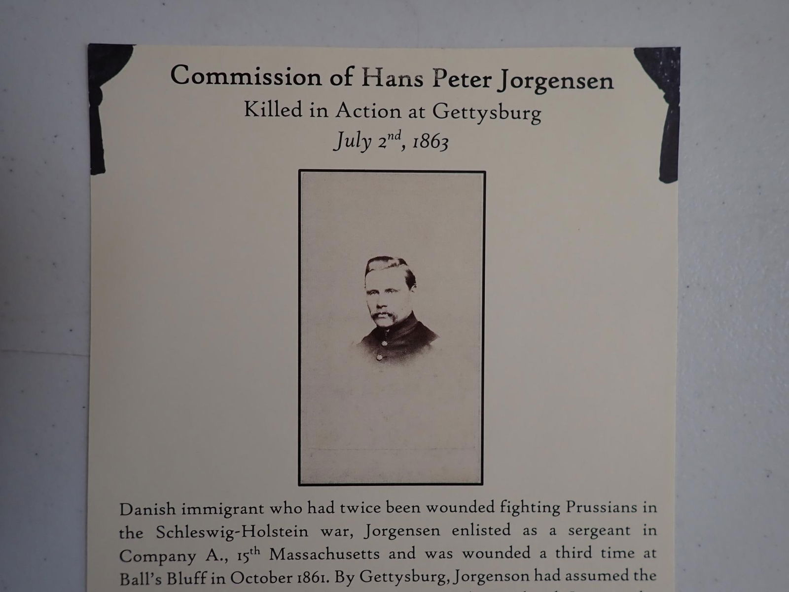 2nd Lieutenant Hans Peter Jorgensen Appointment - 9