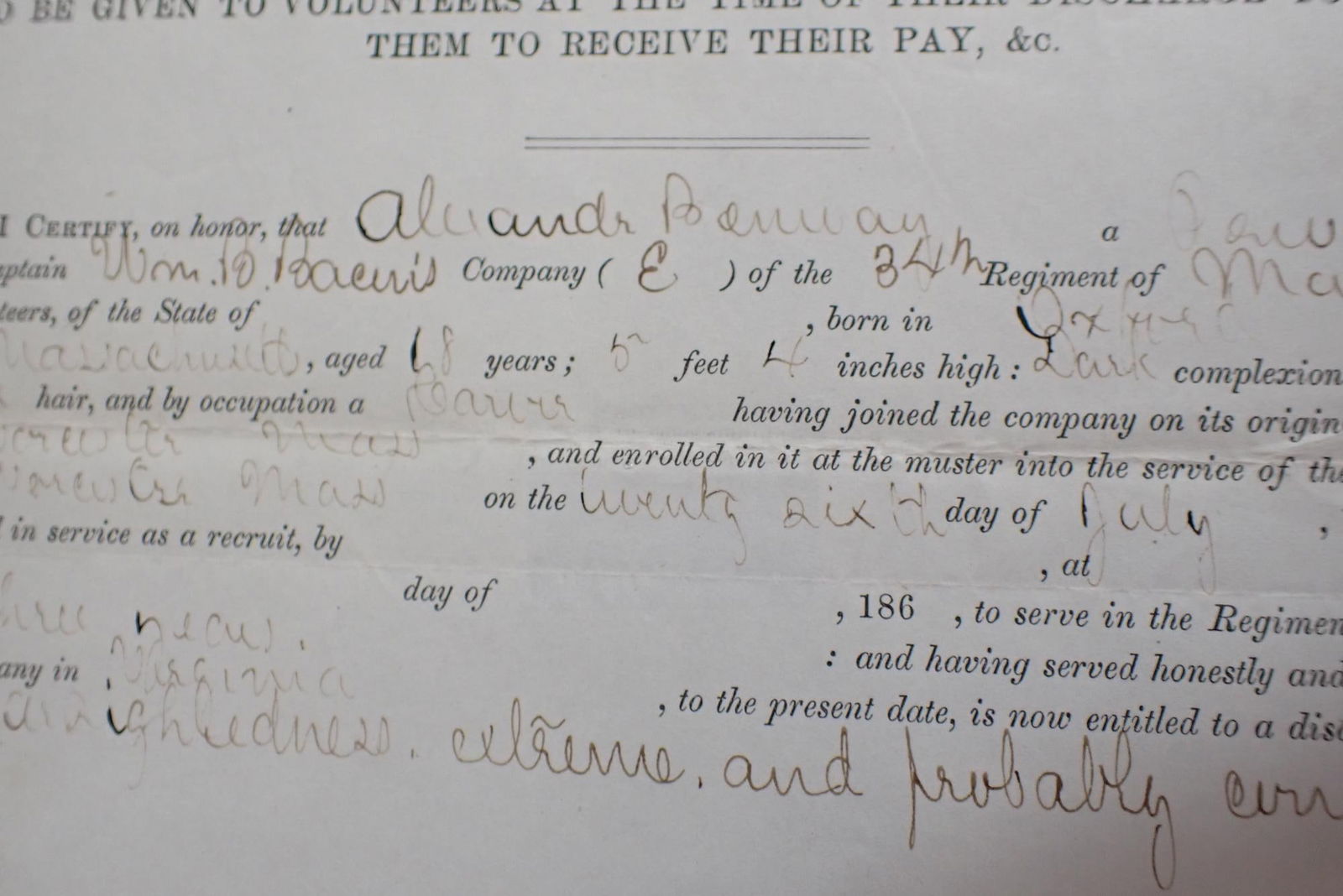 Capt William B. Bacon Worcester CDV & document - 5