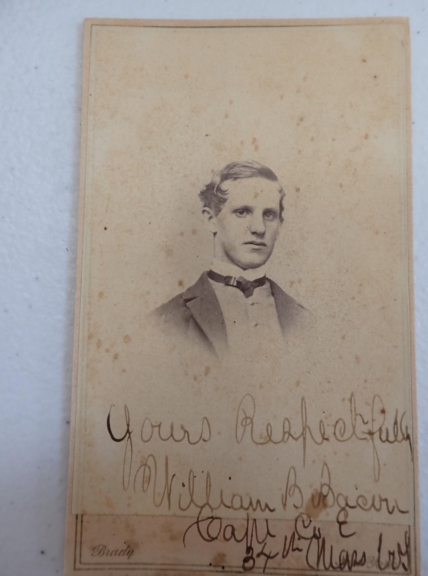 Capt William B. Bacon Worcester CDV & document - 7