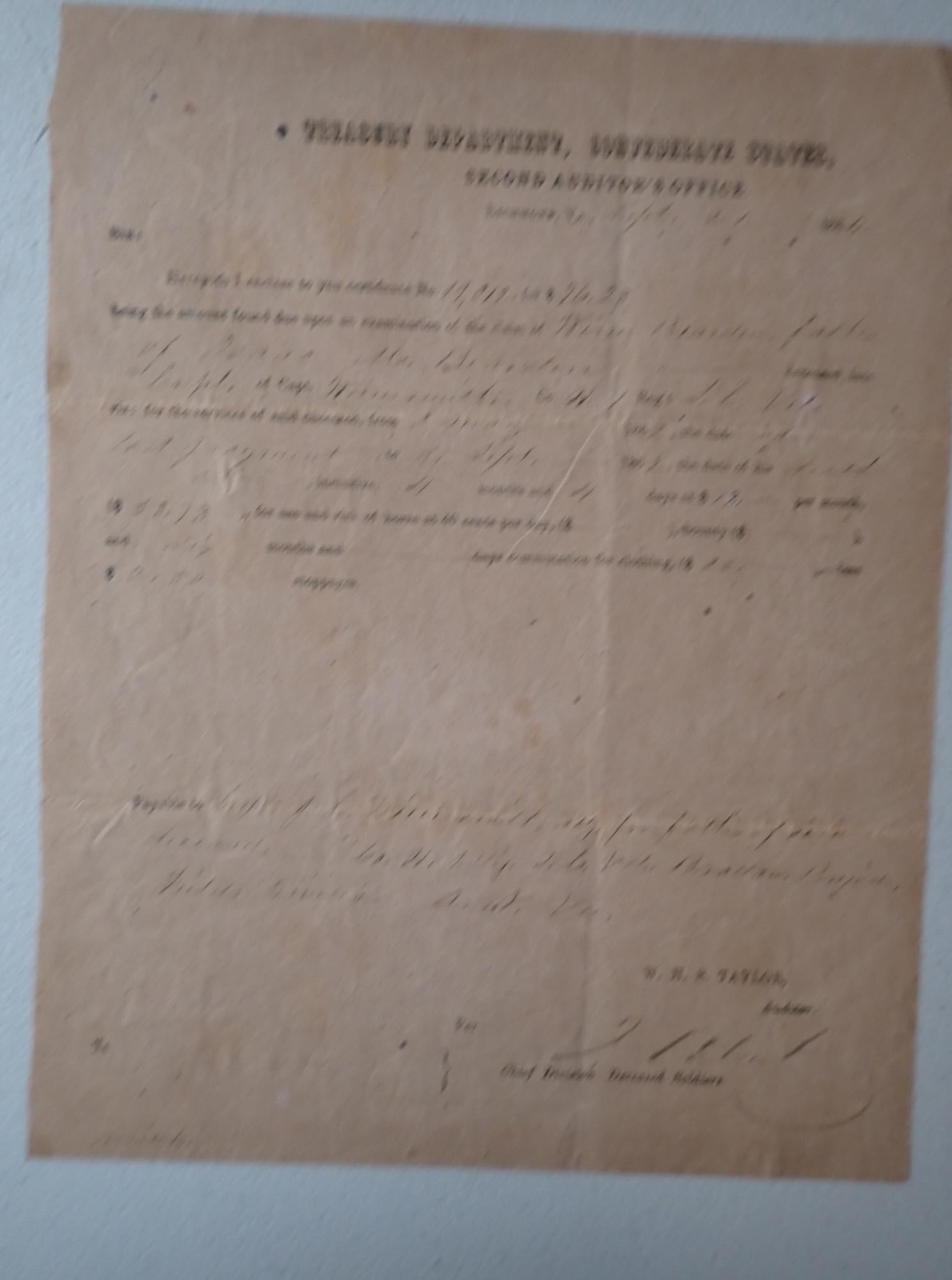 Confederate deceased soldier pay document, etc. - 5