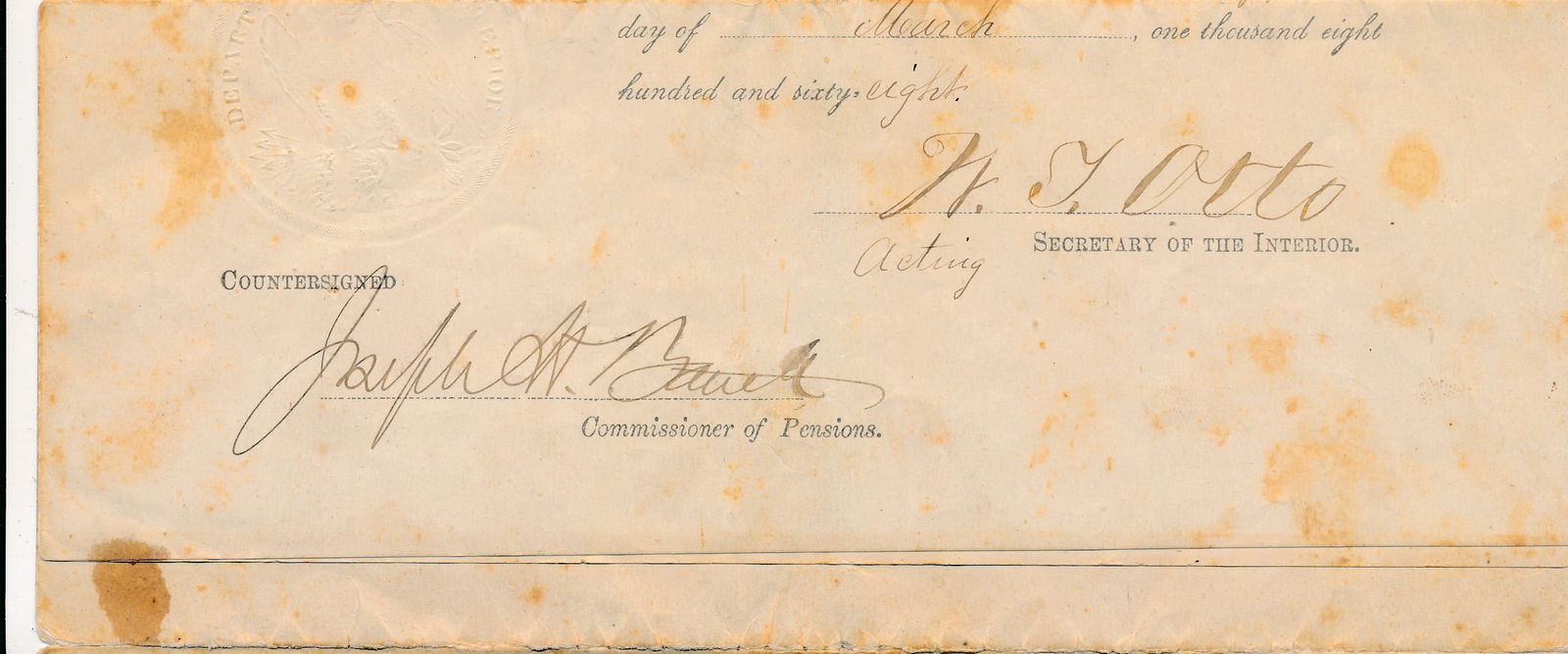 Civil War discharge and pay documents - 6