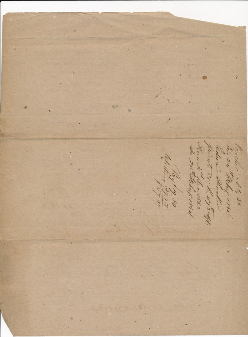 Edward Thacker Confederate Discharge Doc. KIA - 2