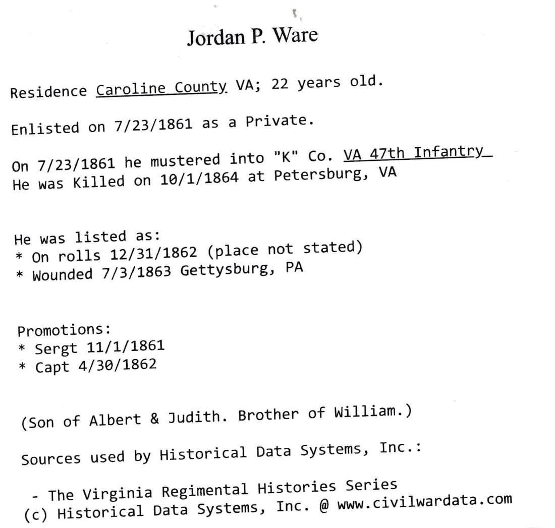 Edward Thacker Confederate Discharge Doc. KIA - 3