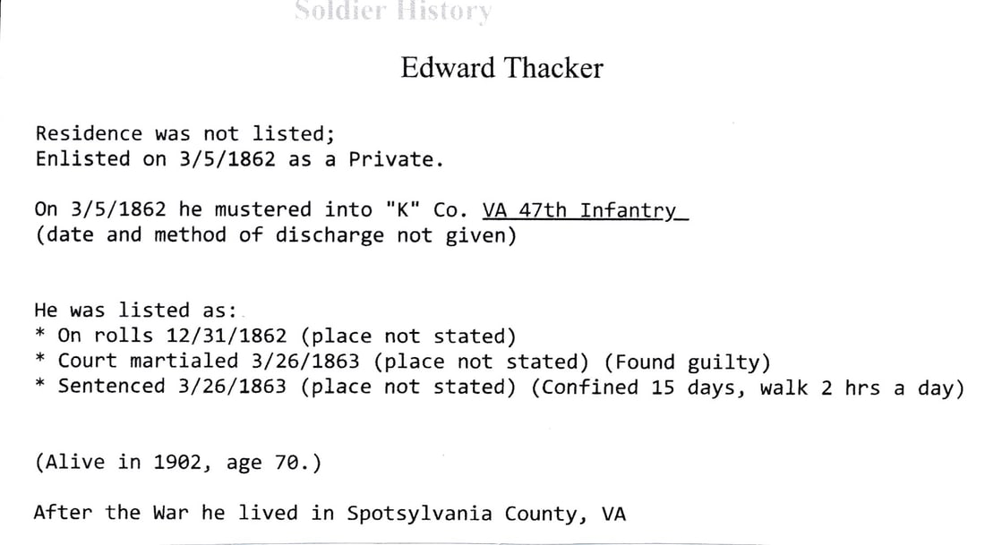 Edward Thacker Confederate Discharge Doc. KIA - 4
