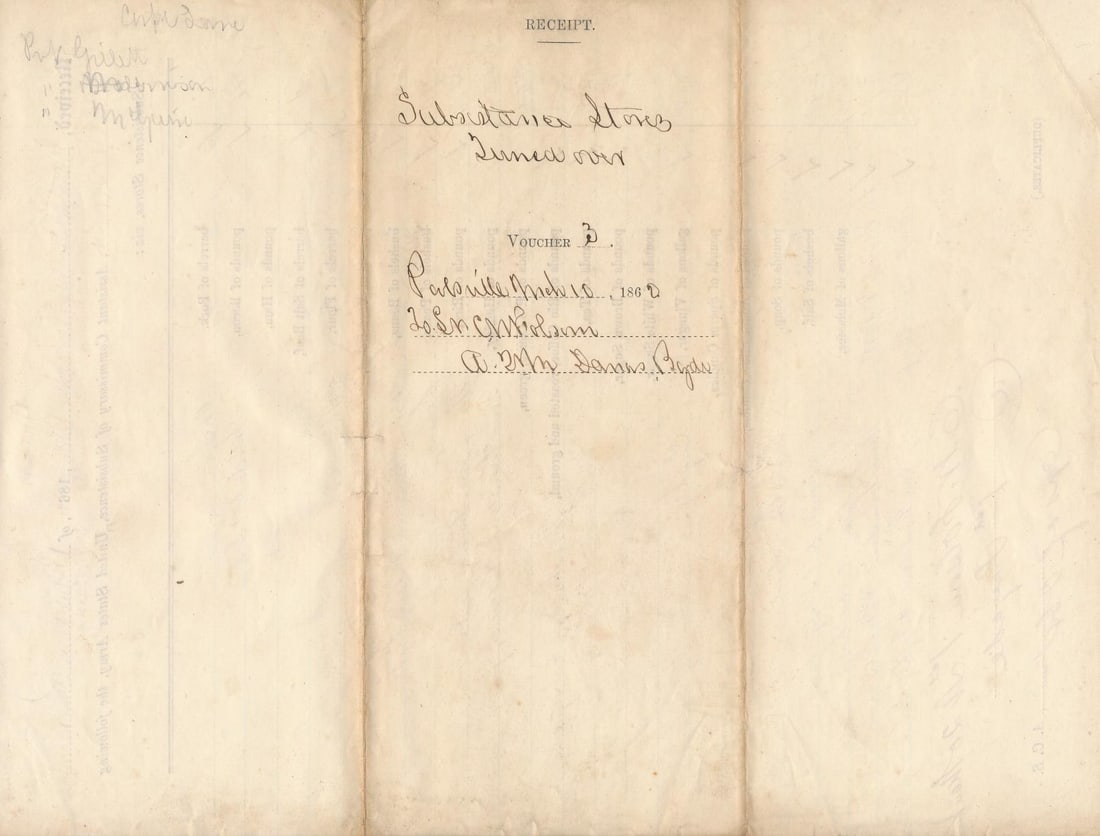 Quartermaster's, Substinence Ordnance Stores docs - 2