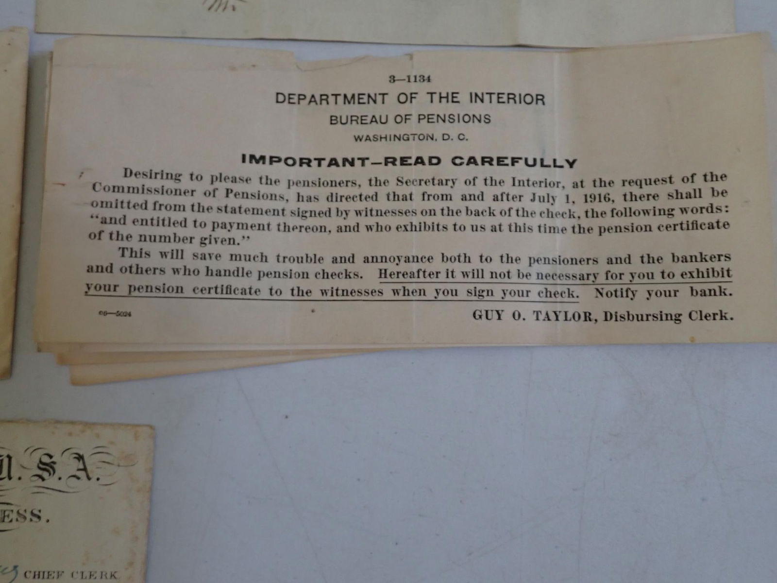 Civil War coded note, Pension documents, etc. - 6