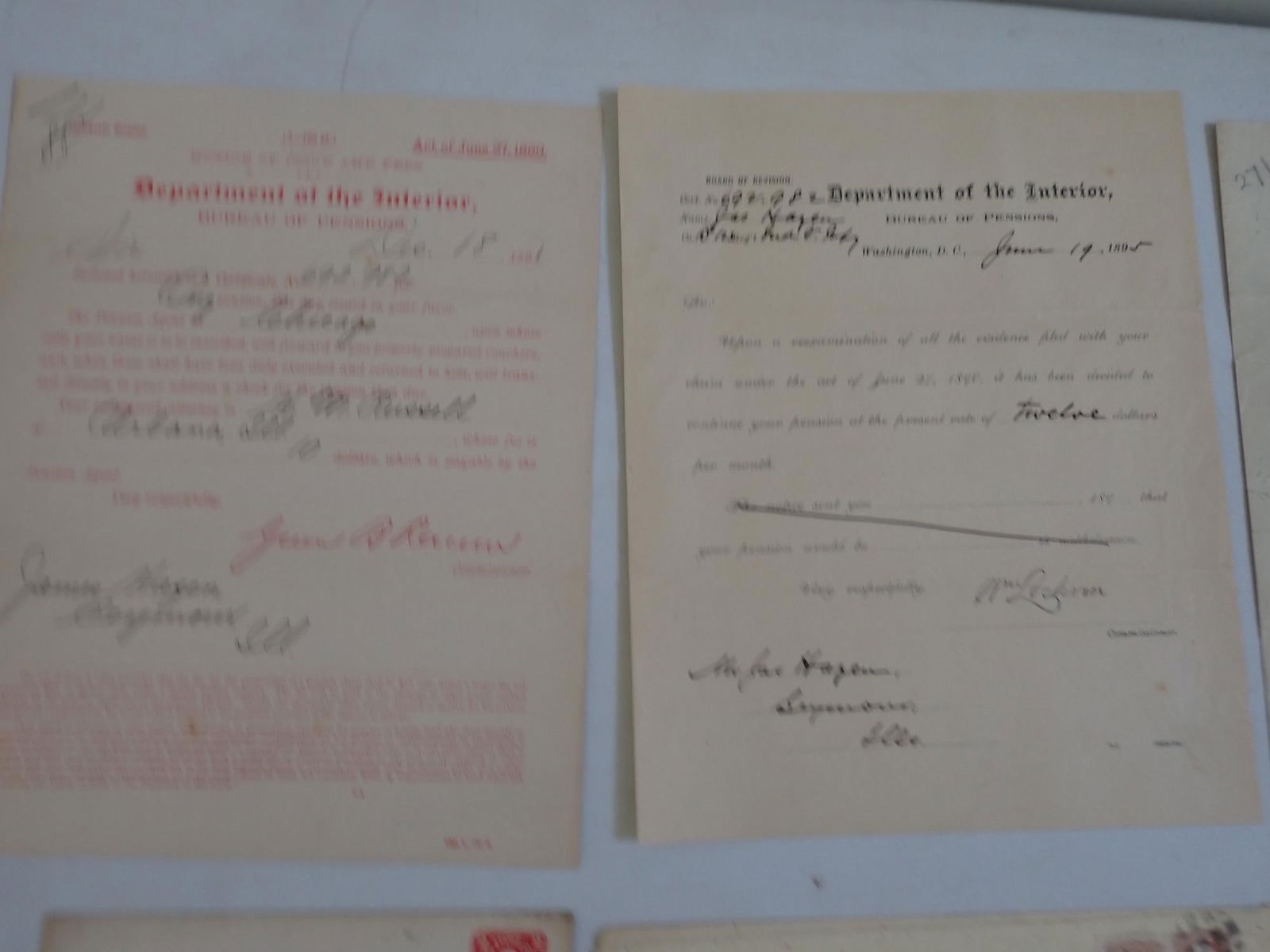 Civil War coded note, Pension documents, etc. - 9