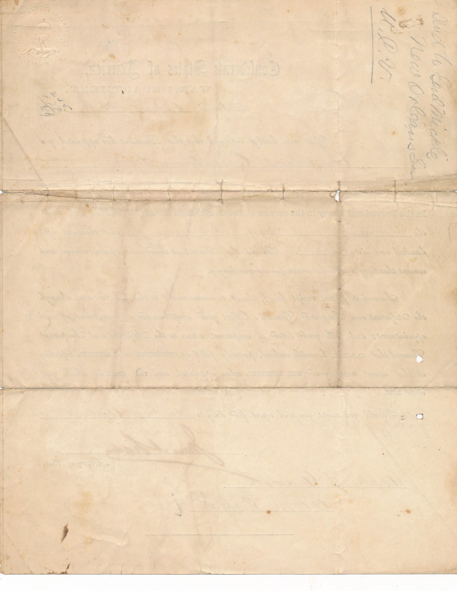 CSA Doc. Assistant Quartermaster appointment - 2