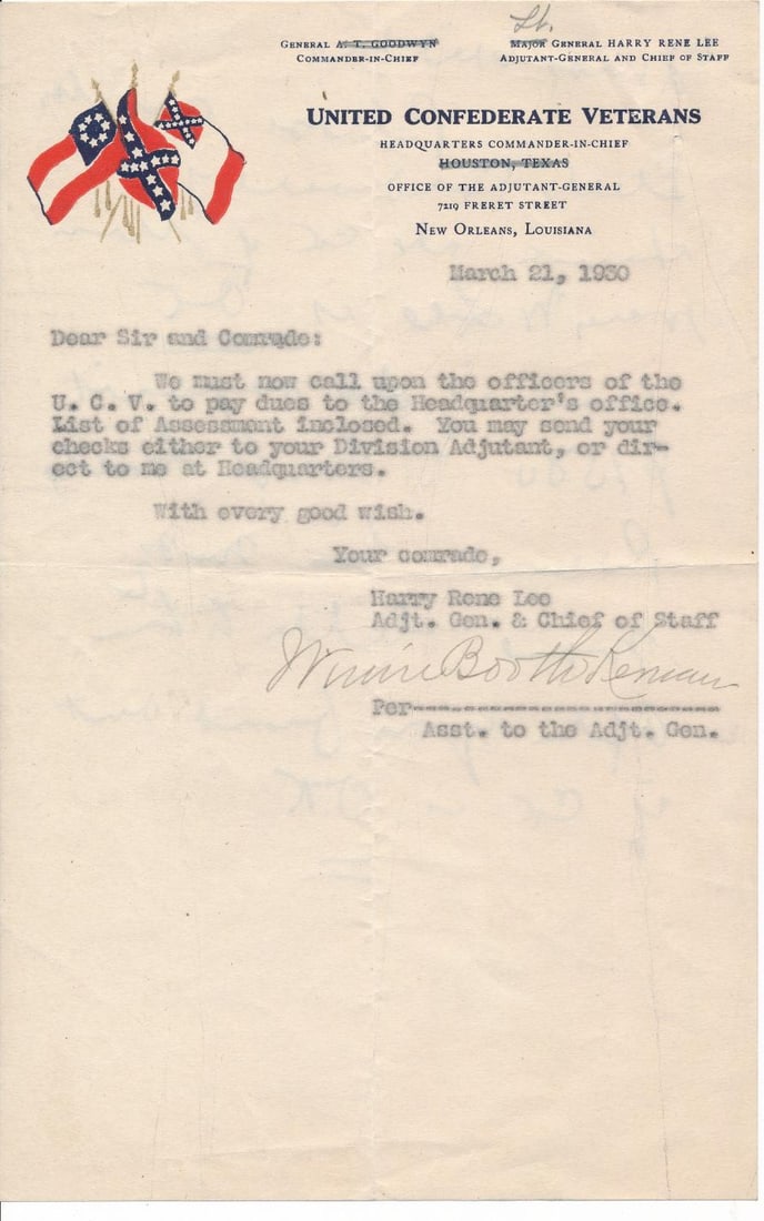 Confederate Veterans delegates certificate, etc. - 7