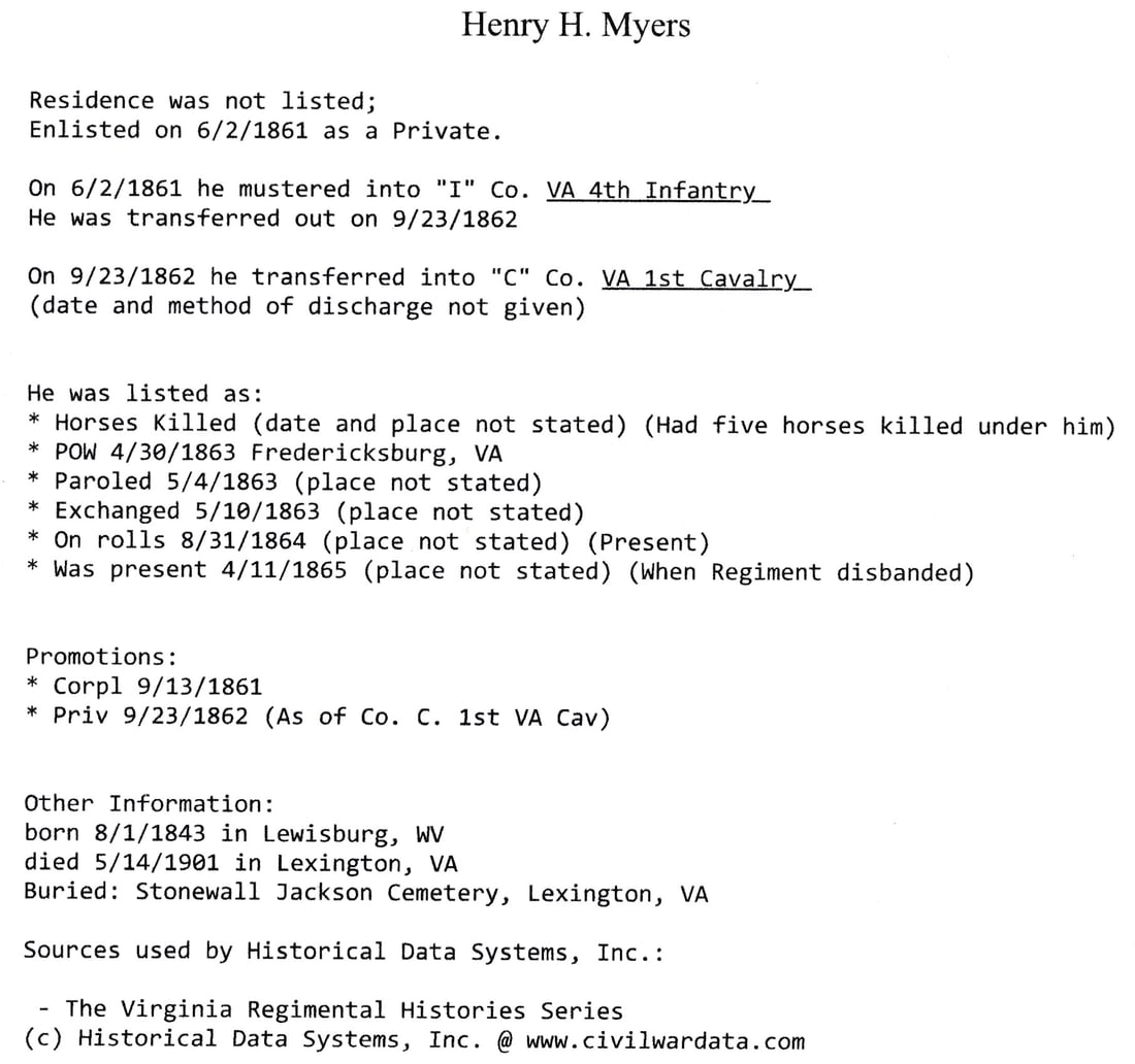 CSA Nathaniel L. Brooks I Co. VA 2nd Cavalry docs - 14