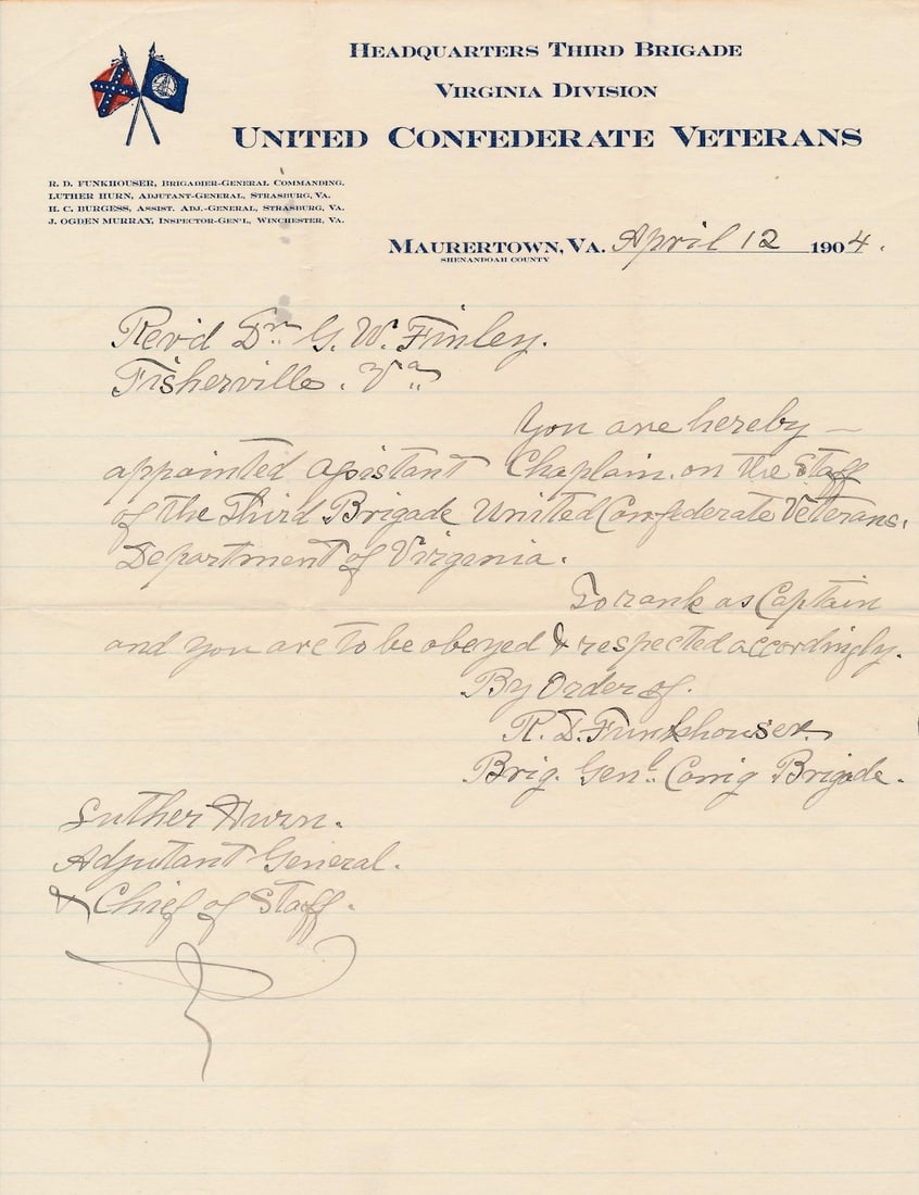 CSA Nathaniel L. Brooks I Co. VA 2nd Cavalry docs - 20