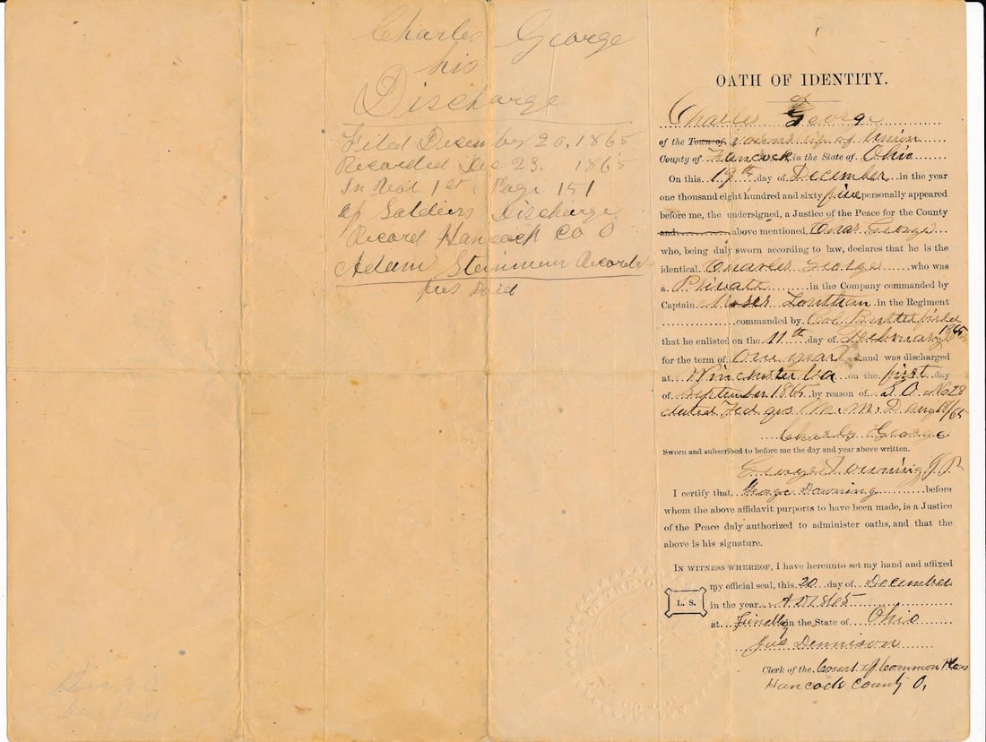 Civil War discharge documents - 2