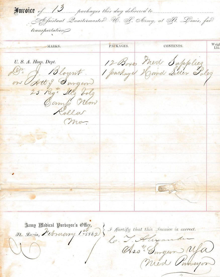 1864 Pay doc. Wife of Farrier Edward Chesworth (1 of 20)