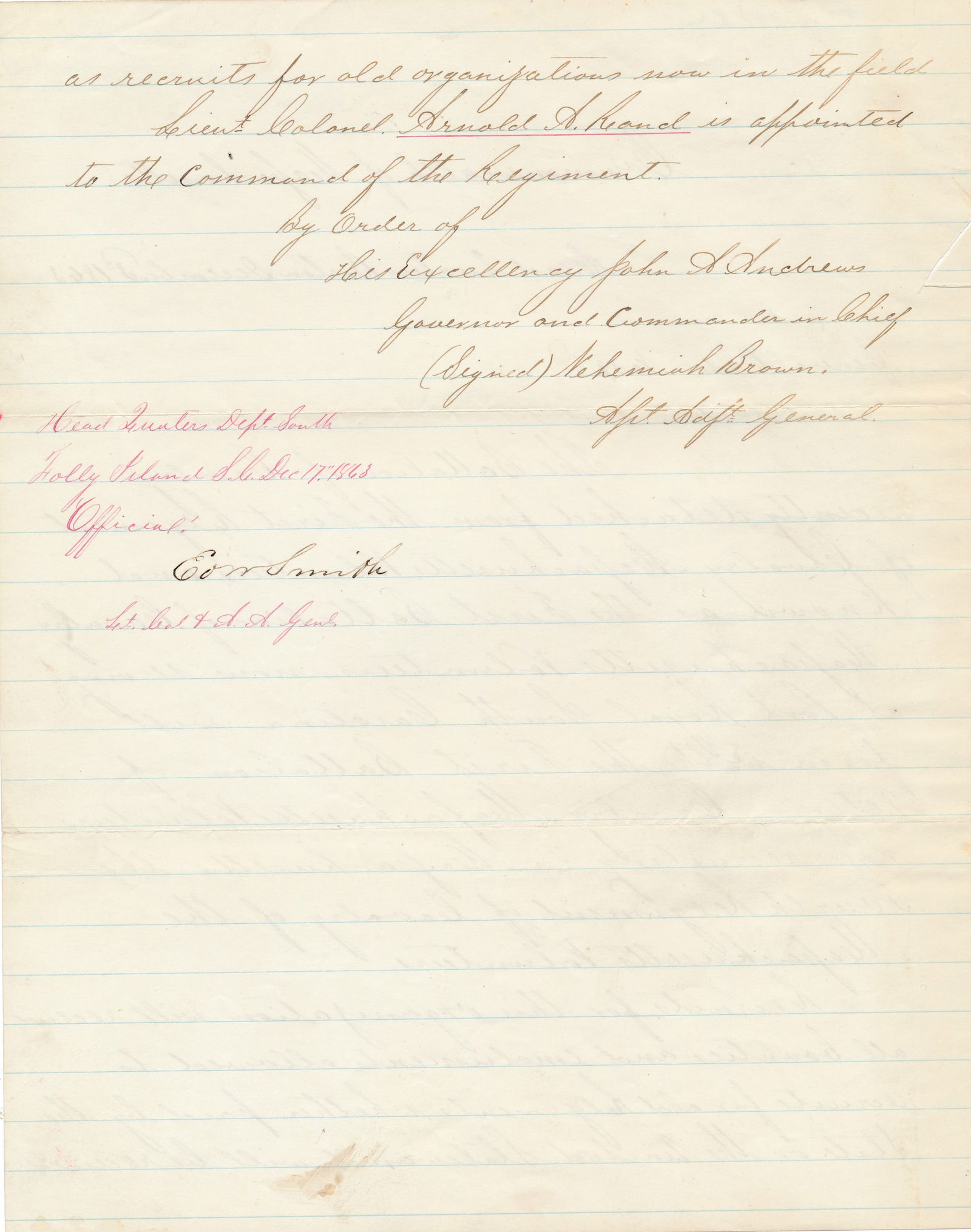 1864 Massachusetts wounded soldiers document - 5