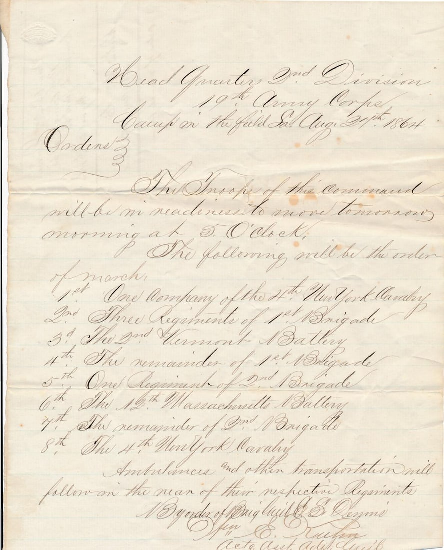 Head Quarters 19th Army Corps Troop Movement (1 of 2)