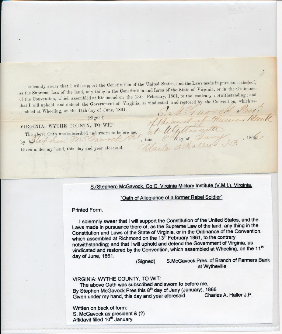Robert A. Marshall Civil War 28th VA Parole Doc. (1 of 7)