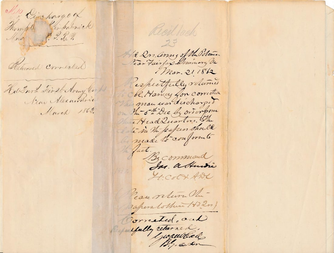 Pvt. Thomas Kirkpatrick 36th PA Infantry documents - 3