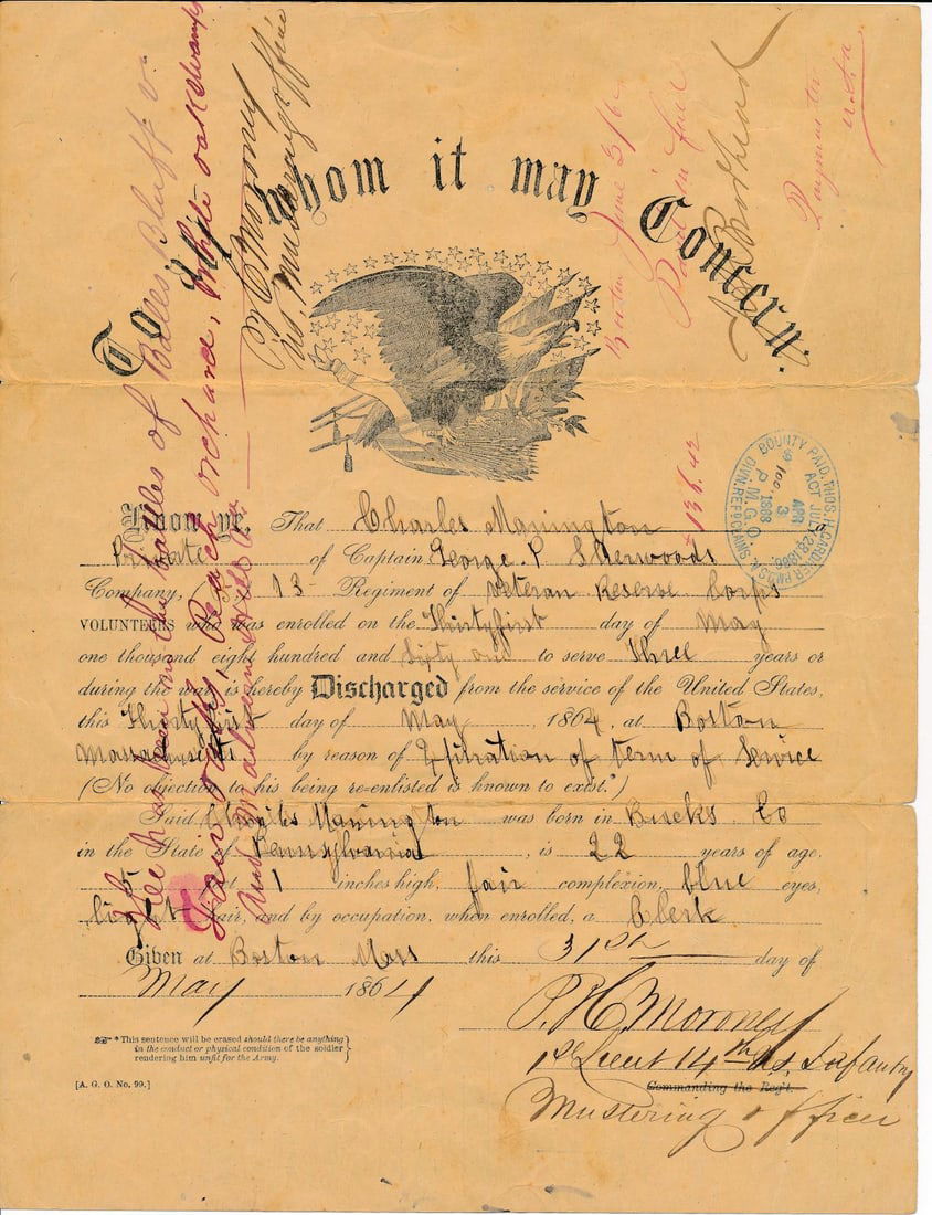 Pvt. Charles Mannington 13th VRC & 71st PA Vols. (1 of 10)