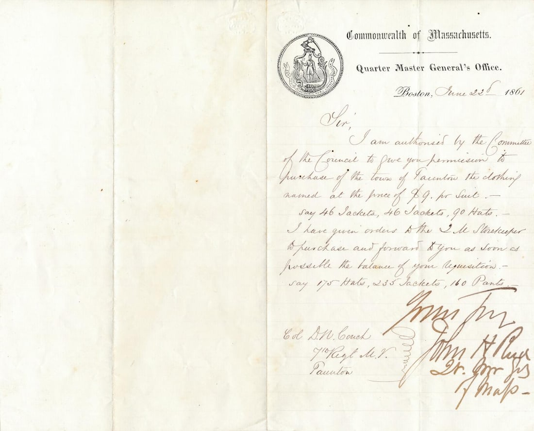 Quartermaster's Store, & other Mass Documents - 2