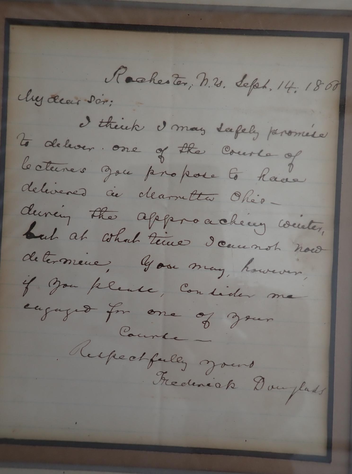 Frederick Douglass handwritten signed letter - 3