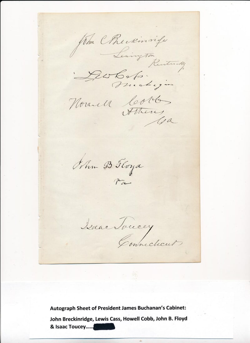 James Buchanan's Cabinet autographs sheet (1 of 1)