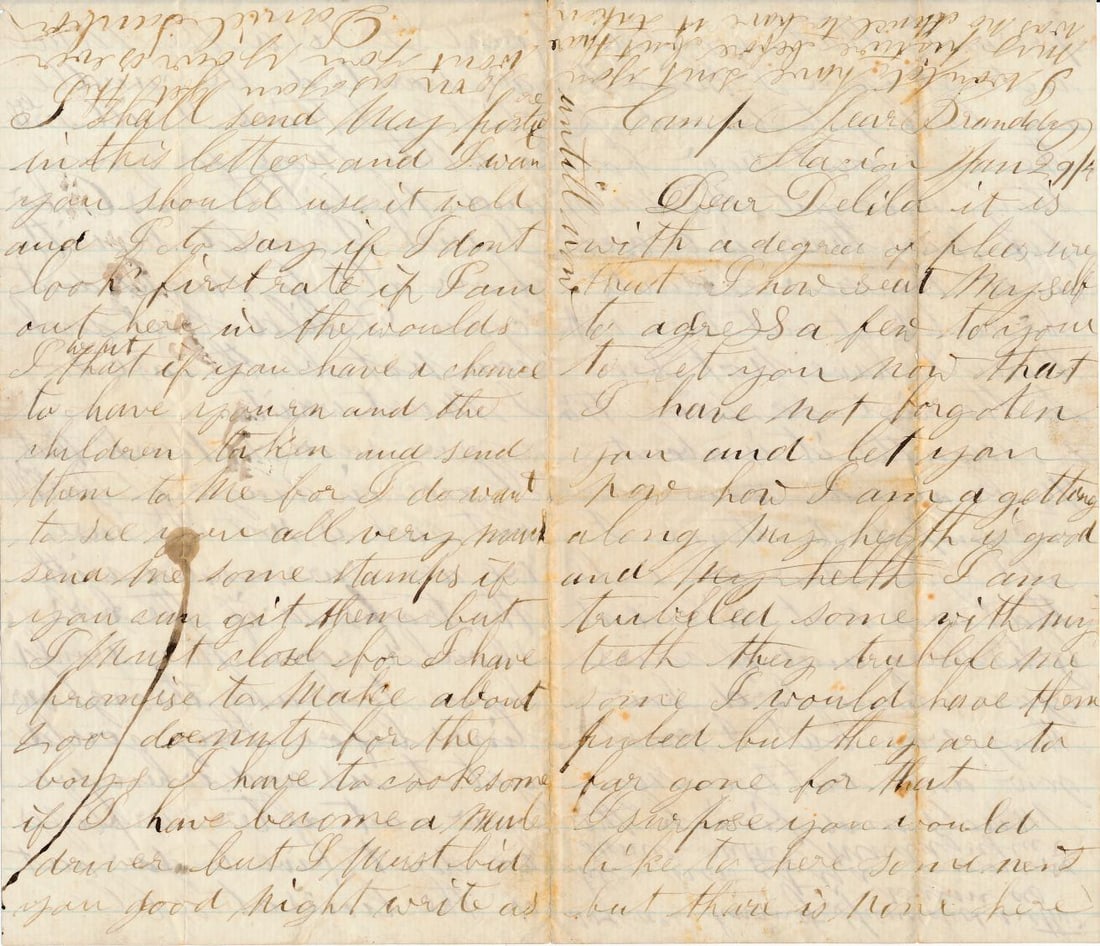 Civil War Letters: Capture, Gettysburg Dead, etc.: FW Alden Camp of 2nd NH Vols 1st Brigade Sickles Div. discusses getting Captured in Swamp. Daniel Sanborn Co. C Maine 19th Infantry "all you knew are well that was not killed at Gettysburg (sic)."