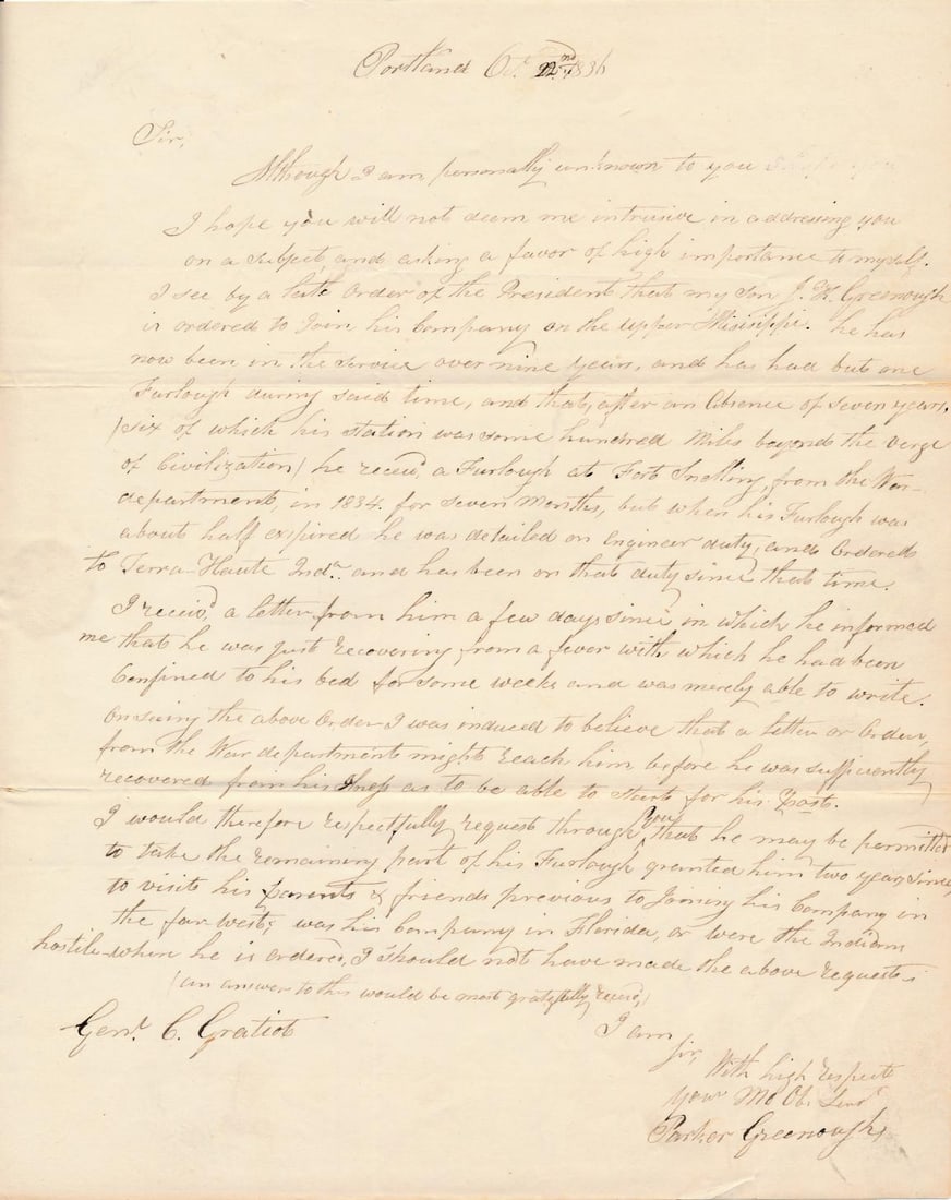 1836 Letter signed by Robert E. Lee - 2