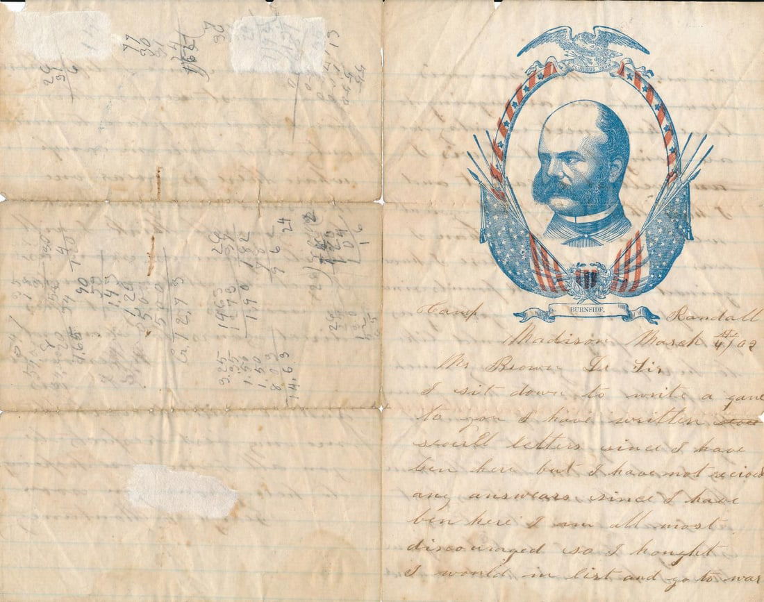 George Montaney 16th Wisconsin & other letters: Wisconsin & other States Civil War Letters: George Montaney Co. B. 16th, etc. George Montaney Co. B WI 16th Infantry. Informing friend that he enlisted. Fought in the Battle of Shiloh and died of