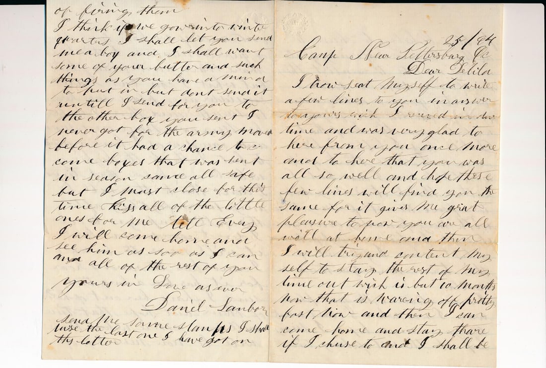 Pvt. Daniel Sanborn ME 19th Inf. Gettysburg Letters: Private Daniel Sanborn Co. C. Maine 19th Infantry Gettysburg Letters. "Every barn and house and shed was used for hospitable (sic) for the wounded?" Another letter written on the "Battlefield" at