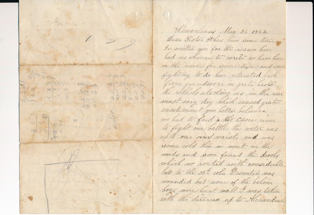 Maine Letters: Battle of Cane River Crossing, etc. (1 of 20)