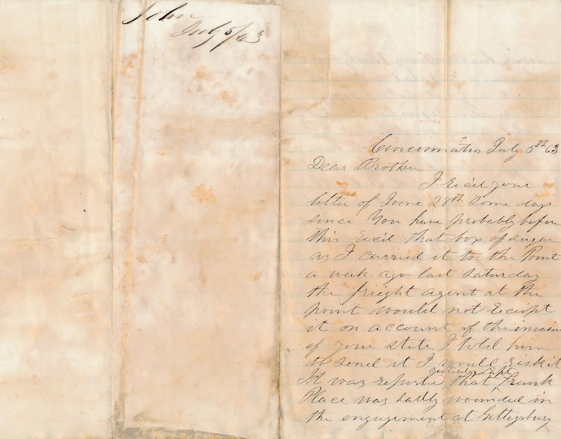 Frank Place 157th NY Infantry POW at Gettysburg (1 of 6)