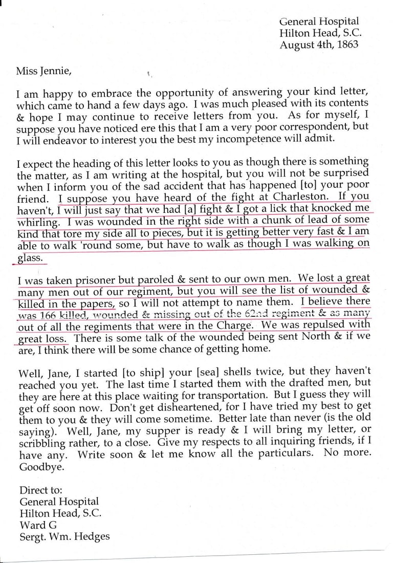 Sgt. William Hedges, Wounded and Captured - 3