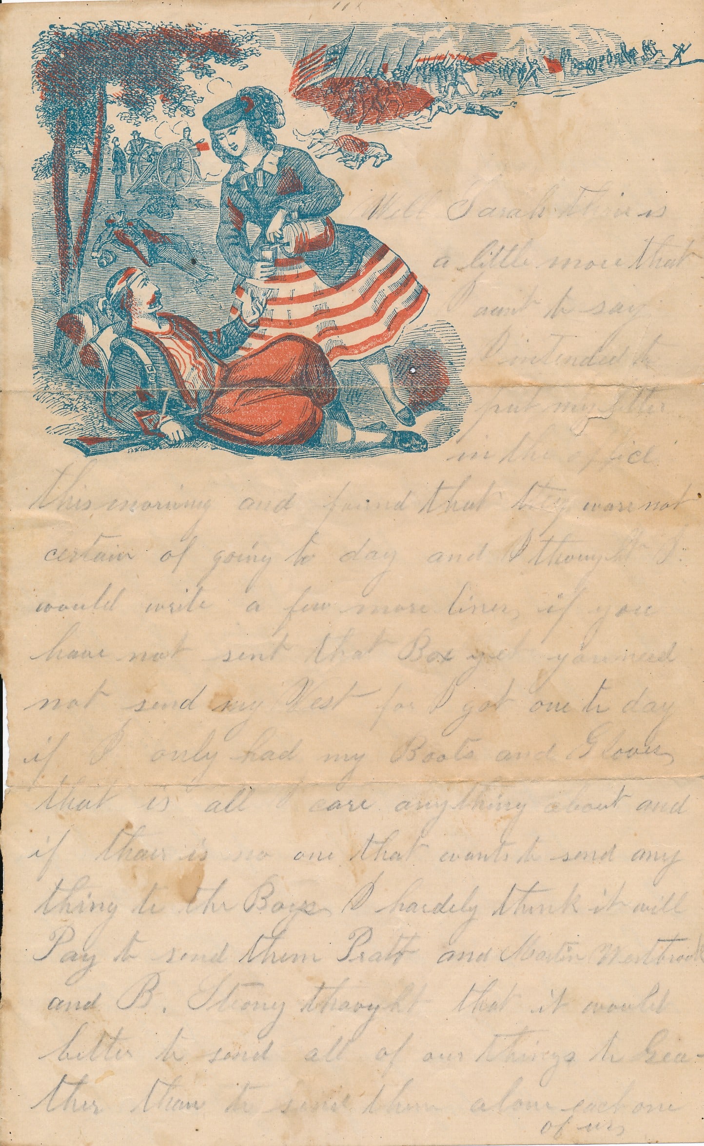 Bugler John Huber Discharge, Harper's Ferry letters (1 of 16)