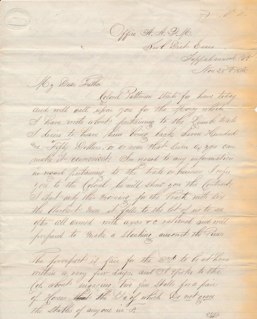 1863 George Dixon happy enemy retreated, etc. (1 of 16)