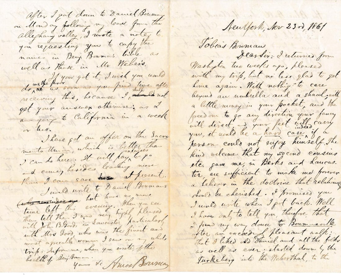 NY Tribune Writer Ball's Bluff Letter & others (1 of 20)