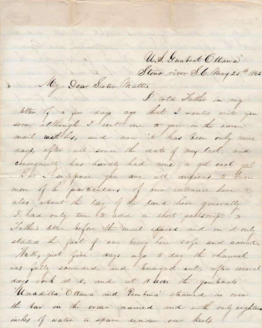 U.S. Gunboat Ottawa Rescued Escaped Slaves, etc. (1 of 19)