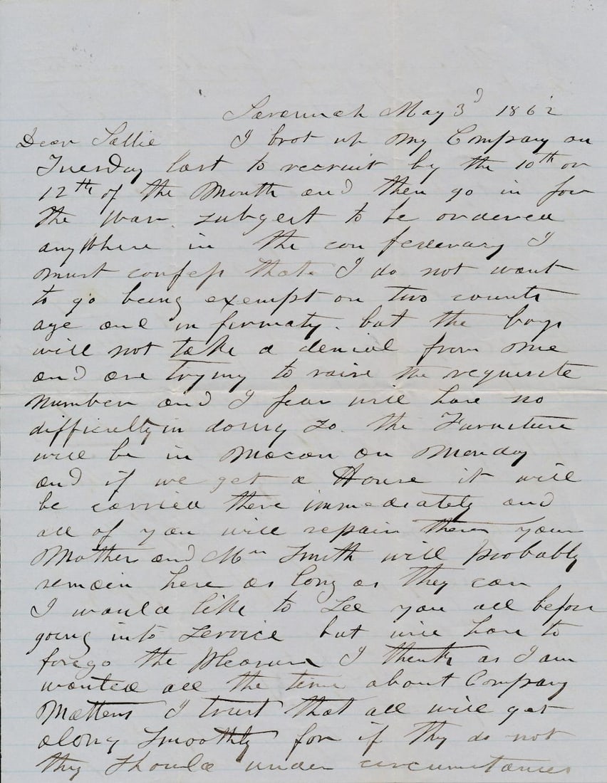 GA & TN: William H. Davies Georgia & other letters (1 of 20)