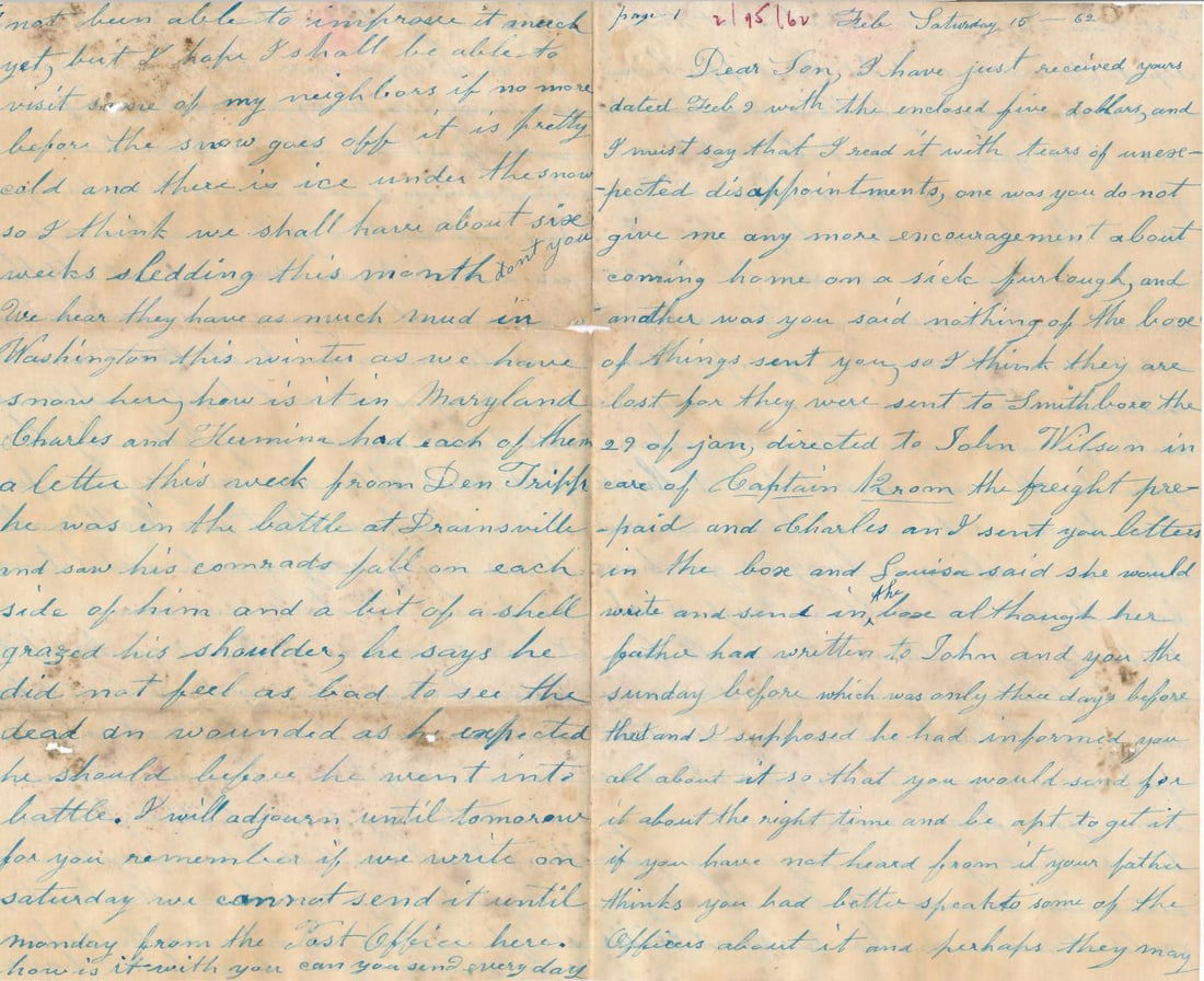 NY's George M. Price writes of Union victories, etc. (1 of 20)