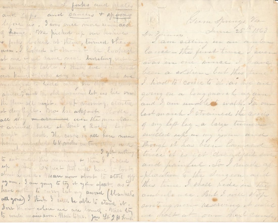 Lt. John H. Smith march to the Battle of Gettysburg (1 of 4)