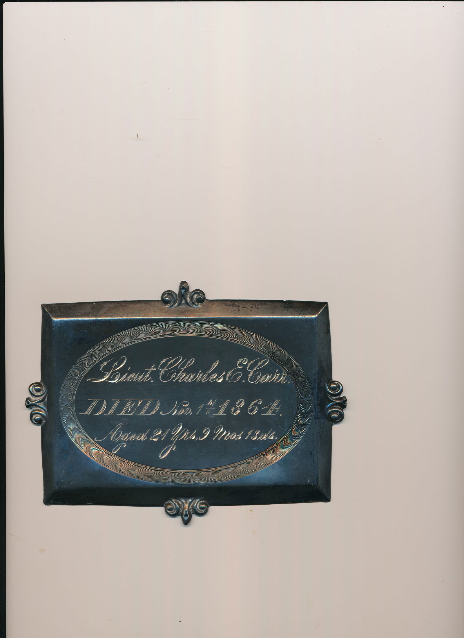 Lt. Charles E. Carr Maine 8h Inf. letters & metal plate (1 of 18)