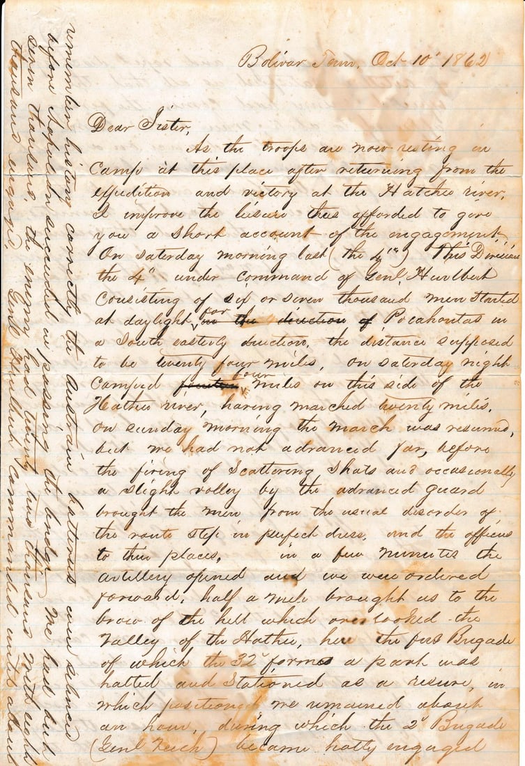 Major William Hunter 32nd Ill. Infantry Hatchie Bridge (1 of 7)