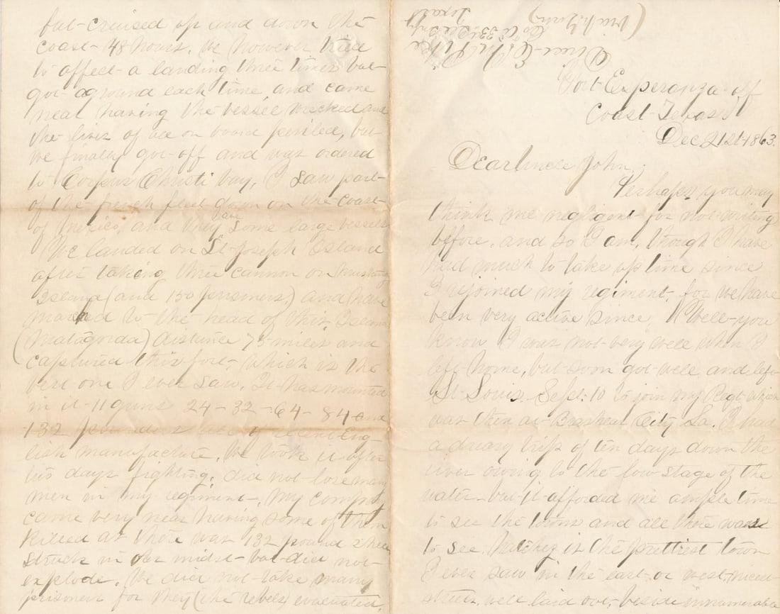 Sgt. Edward M. Pike 33rd Ill. Inf. Wisc & Ohio letters (1 of 18)