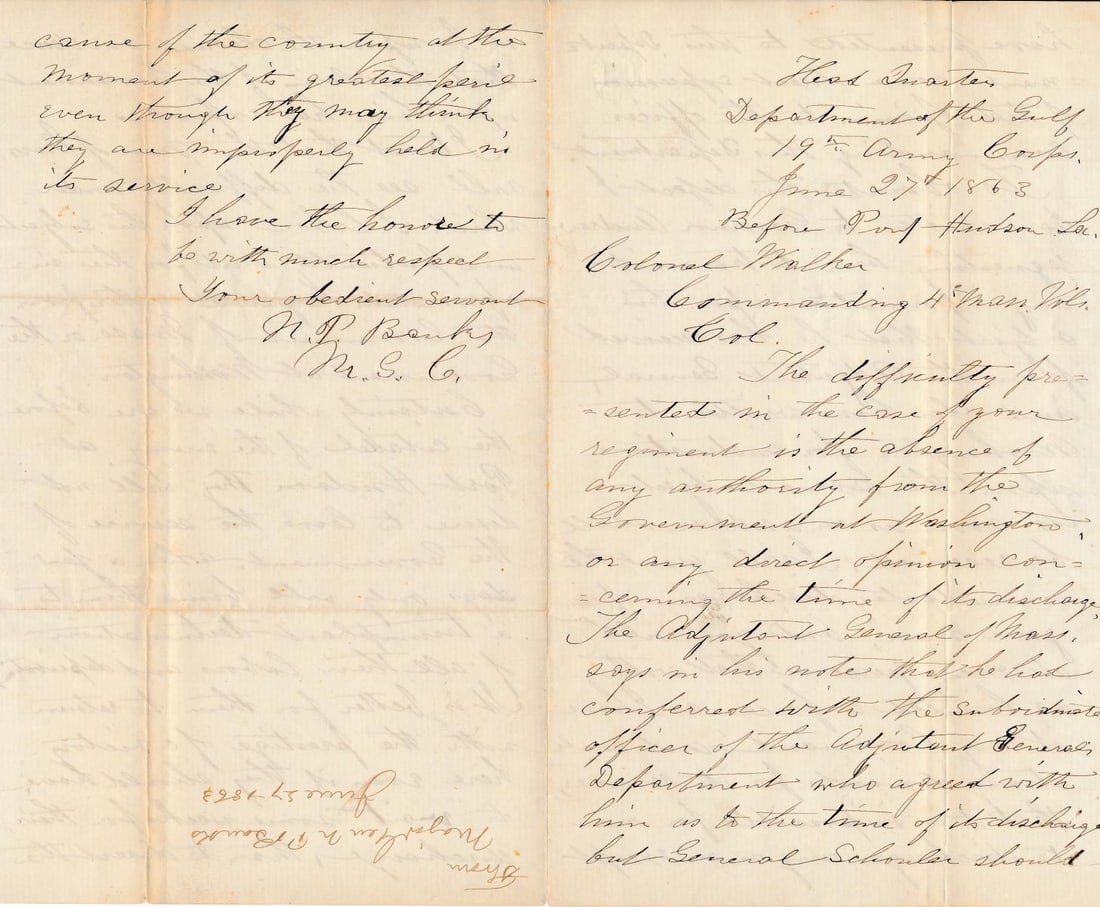 Major General Nathaniel Banks before Port Hudson (1 of 4)