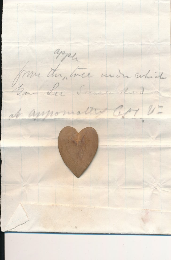 Wood from Tree where Lee Surrendered Letter (1 of 11)