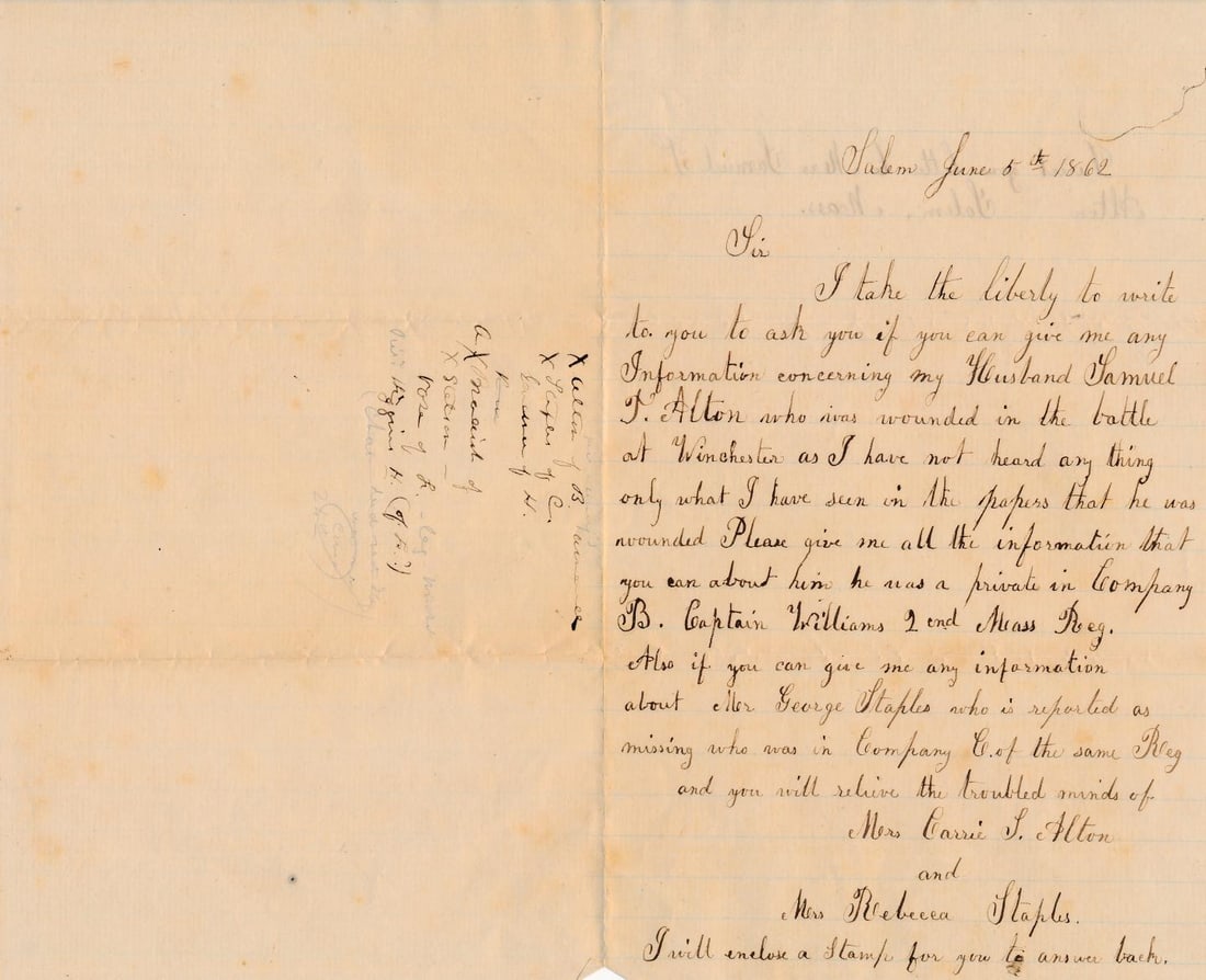 MA 2nd Infantry Chaplain Alonzo Hall Quint Letters (1 of 20)