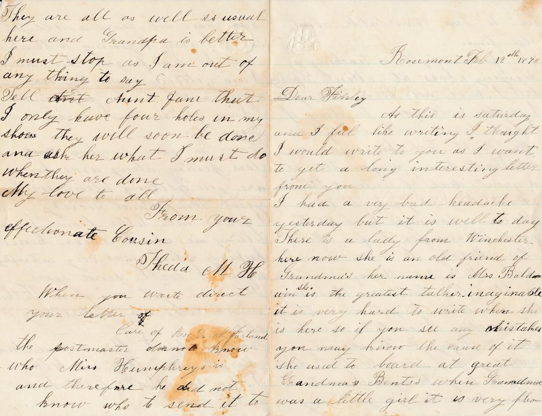 Post-Civil War letters - 4