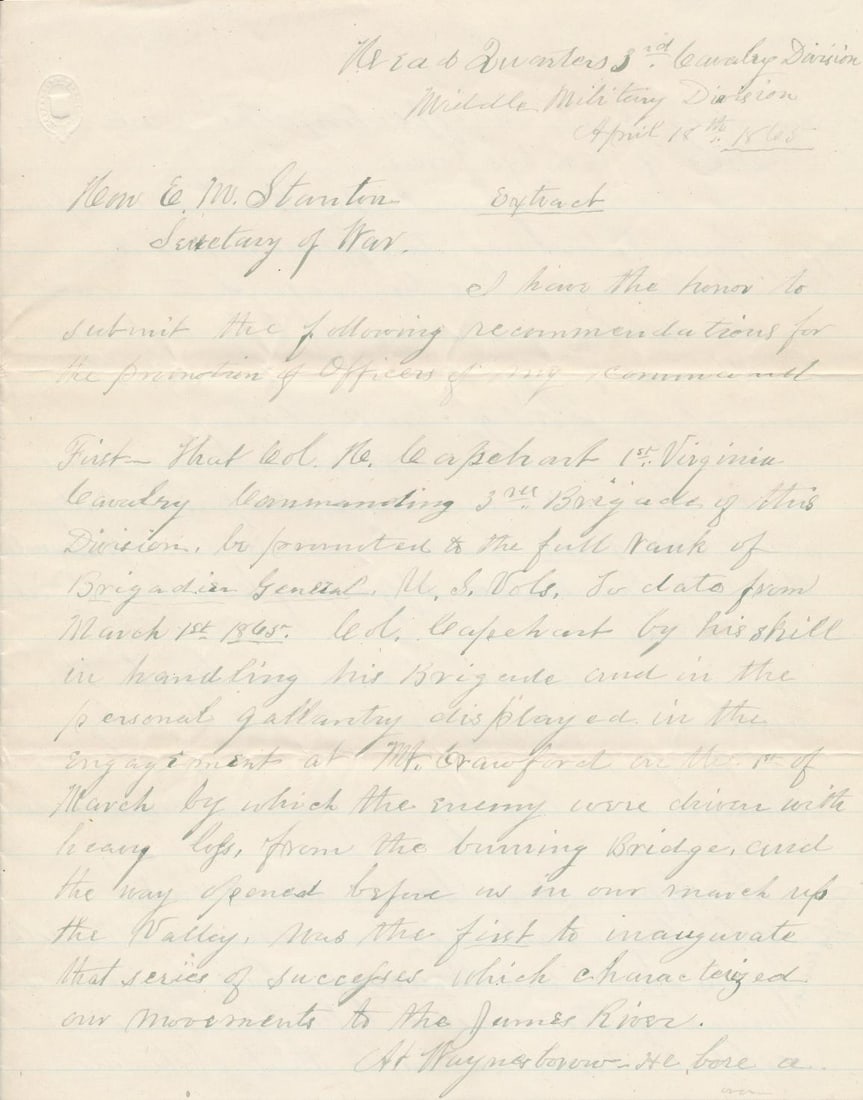 Col. Henry Capehart 1st WV Surgeon Promotion (1 of 6)