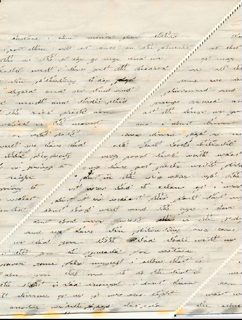 Harrison Hogans Stalnaker Virginia 62nd Inf. Letter: Written May 1864 - Week before Battle of New Market